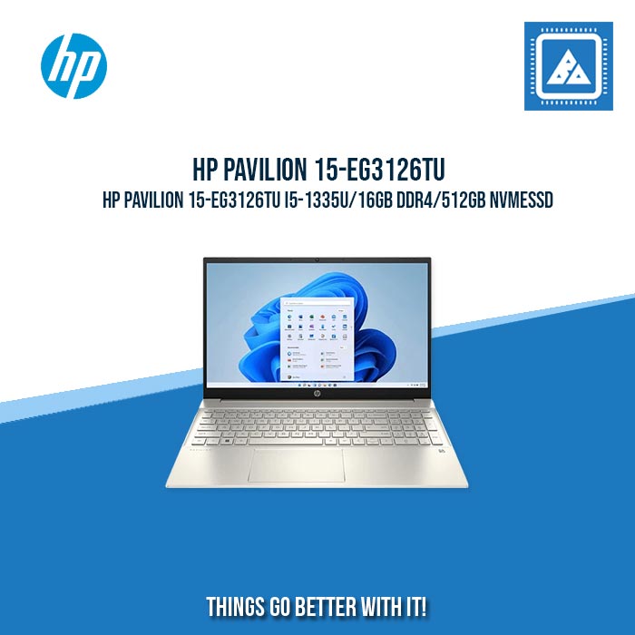 HP PAVILION 15-EG3126TU I5-1335U/16GB DDR4/512GB NVMeSSD | BEST FOR FREELANCER AND STUDENT LAPTOP HP PAVILION 15-EG3126TU I5-1335U/16GB DDR4/512GB NVMeSSD | BEST FOR FREELANCER AND STUDENT LAPTOP